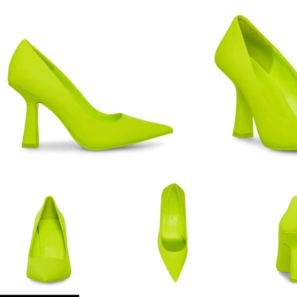 STEVE MADDEN CASSIDY YELLOW NEON PUMPS SIZE 6-NEVER WORN